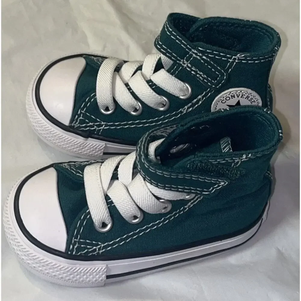 Converse CTAS 1V High Top Sneaker Infant Size 3 - Green - A06134F - Excellent